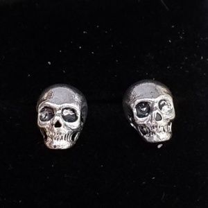 Silver Skull Earrings